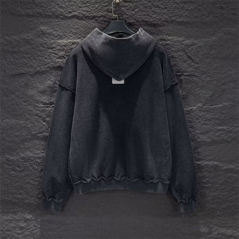 [New] Balenciaga Washed Zip Up Hoodie