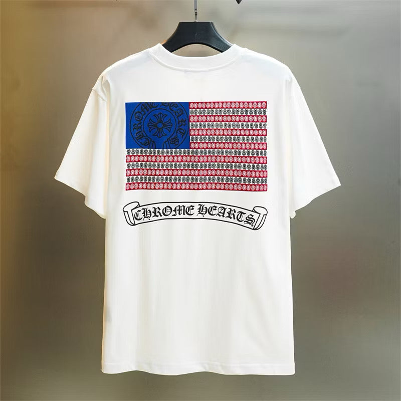 [New] Chrome Hearts Flag Graphic Tee
