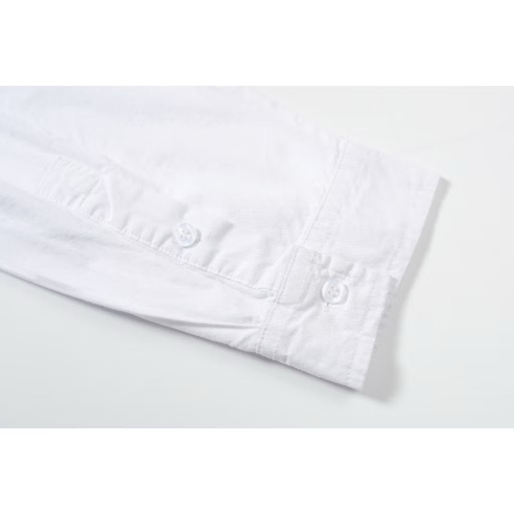 [New] Acne Studios Edra Oversized Layered Logo-Print Cotton-Jersey and Poplin Longsleeve Tee