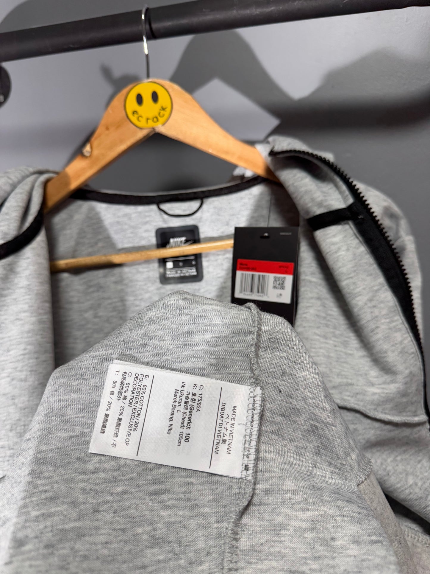 [New] Nike Techfleece Hoodie (Gray)