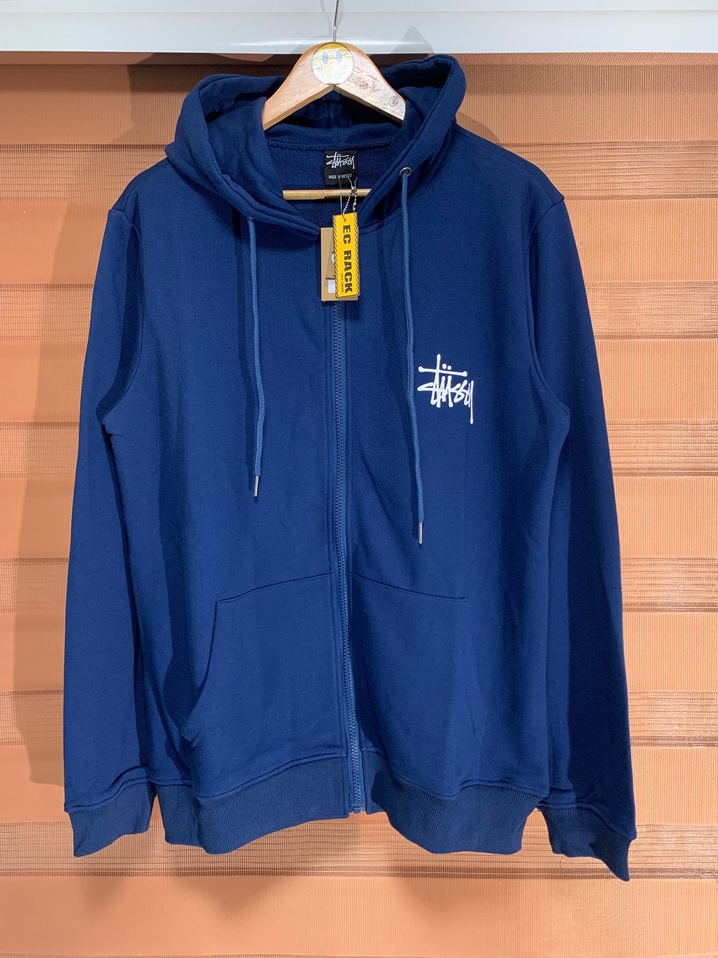 Stus/sy Zip Hoodie (Navy)