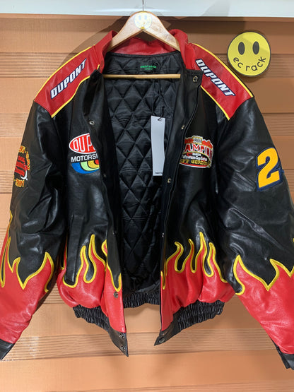 Vintage Dupont Champion Flame Leather Jacket