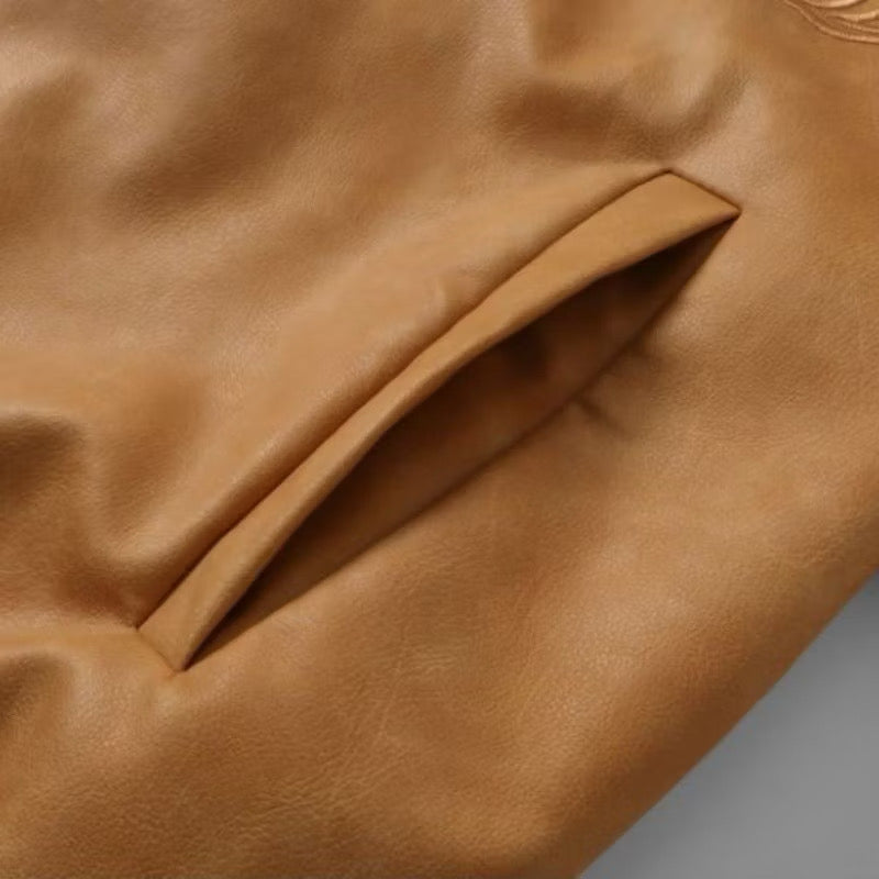 [New] Louis Vuitton Leather Varsity Jacket