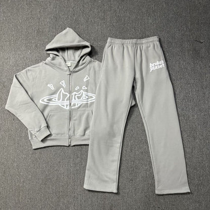 [New] Broken Planet 'Stoned Gray' Zip Hoodie and Pants