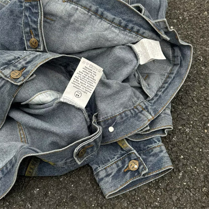 [New] Drew House Mascot Paint Splatter Denim Jacket