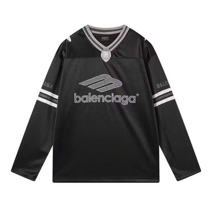 [New] Balenciaga 3B Football Shiny Jersey Longsleeve Tee