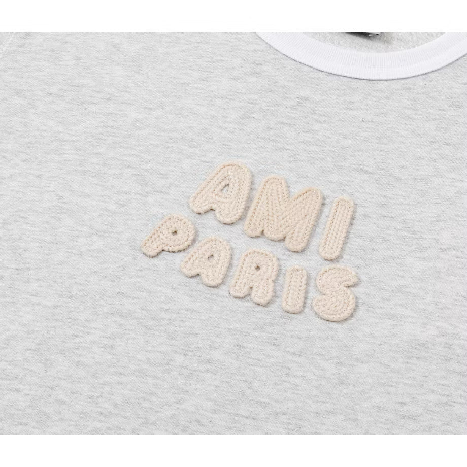 [New] Ami Paris Applique Logo Tee