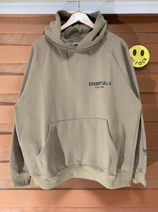 Essentials Side Logo Hoodie (Khaki)