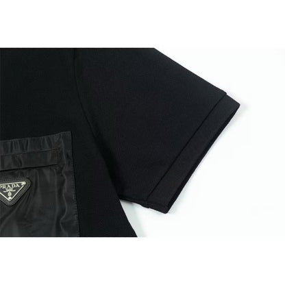 [New] Prada Pique Half Zip Polo Shirt