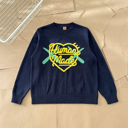 [New] Human Made x Kaws Logo Knitted Sweater