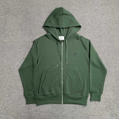 [New] Ami Mini Logo Zip Up Hoodie