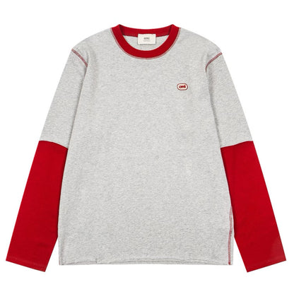 [New] Ami Paris Ash Grey Double Sleeves Longsleeve