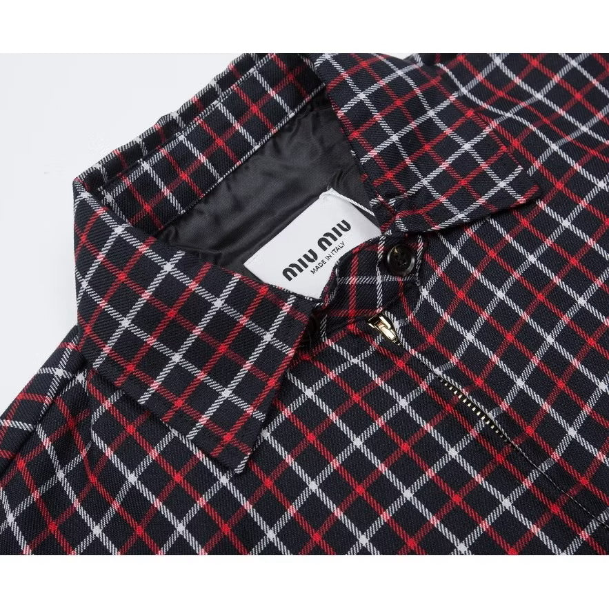 [New] MiuMiu Plaid Jacket