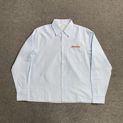 [New] About Blank Pinstripe Cropped Longsleeve