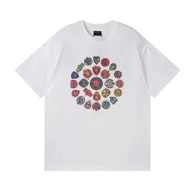 [New] Balenciaga Spiral Crest Tee