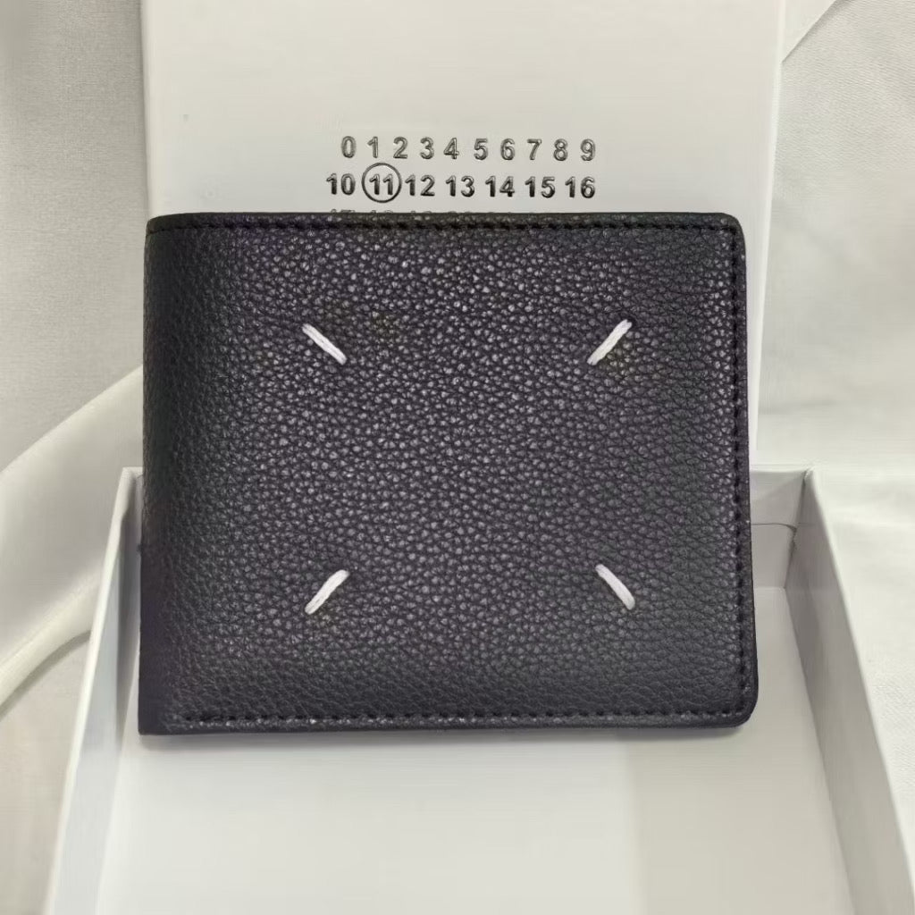 [New] Maison Margiela Four Stitch Half Fold Wallet for Men