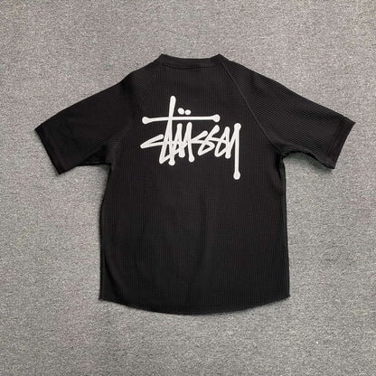 [New] Stussy Logo Waffle Tee