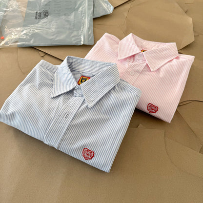 [New] Human Made Pinstripe Buttondown Polo Longsleeve