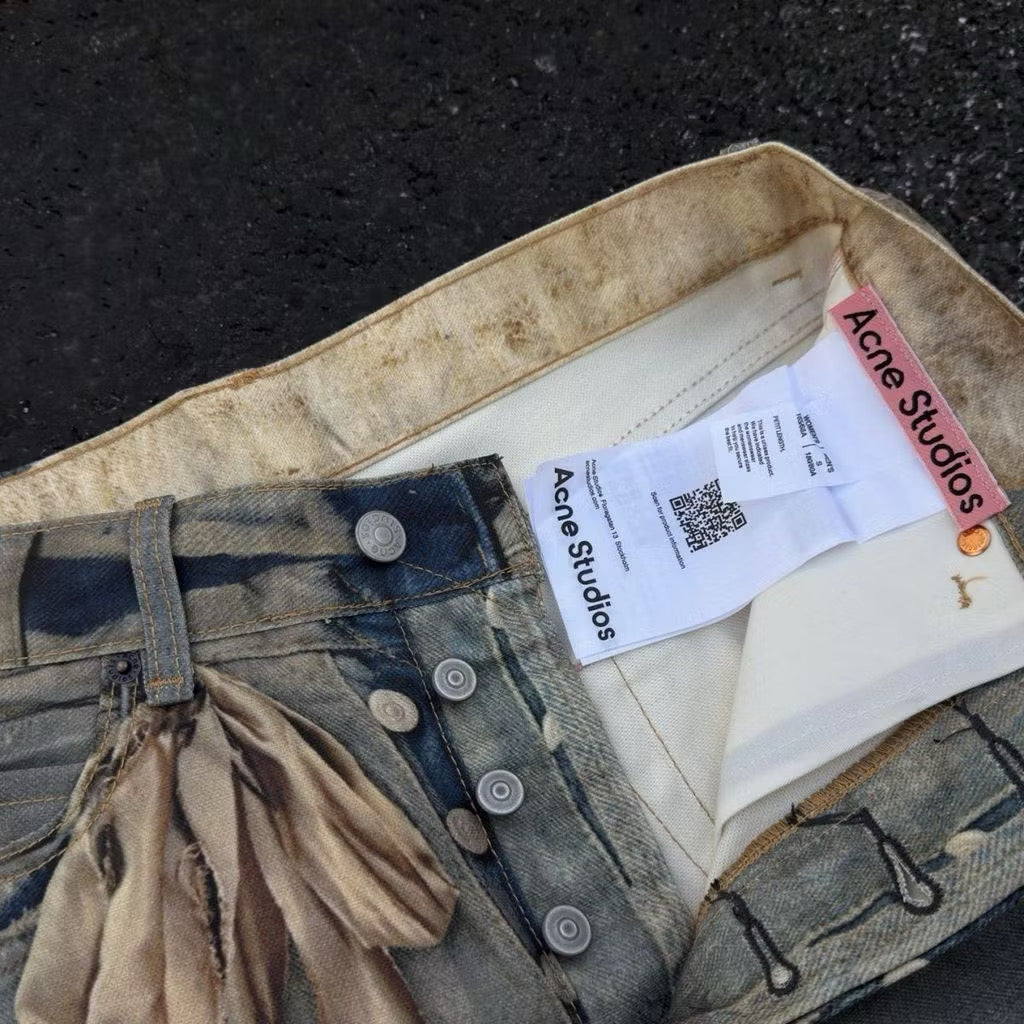 [New] Acne Studios 3D Print Bear Jeans