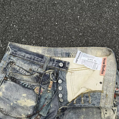 [New] Acne Studios Wide ‘Keychain’ Print Jeans