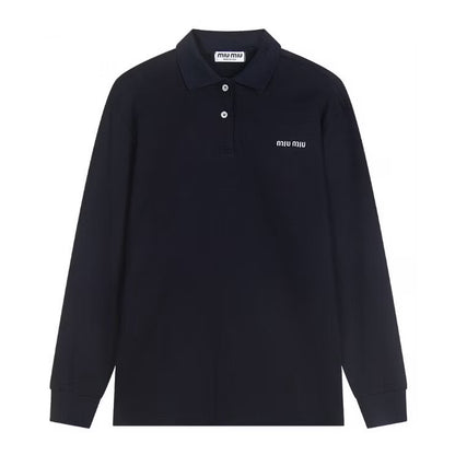 [New] Miumiu Pique Polo Shirt