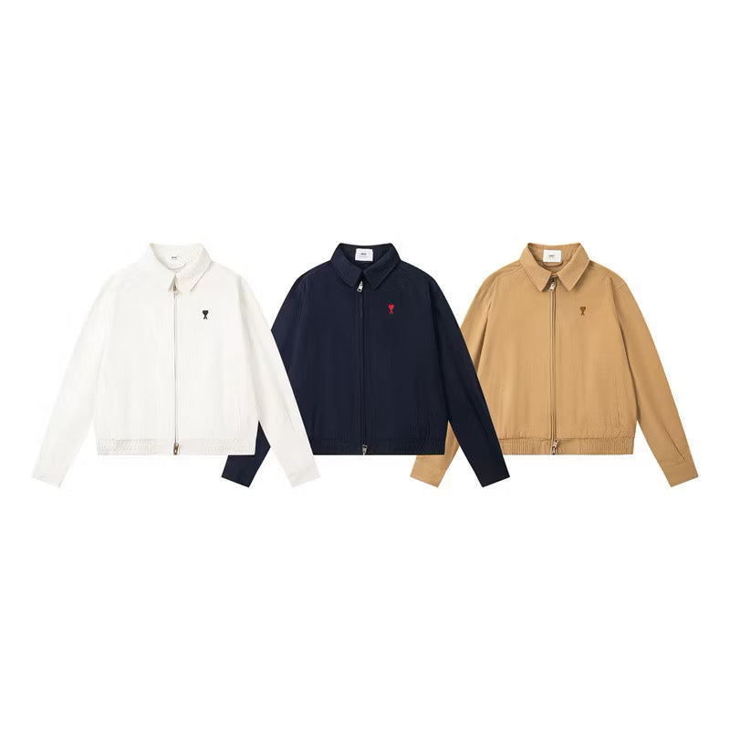 [New] Ami Small Heart Logo Cropped Jacket