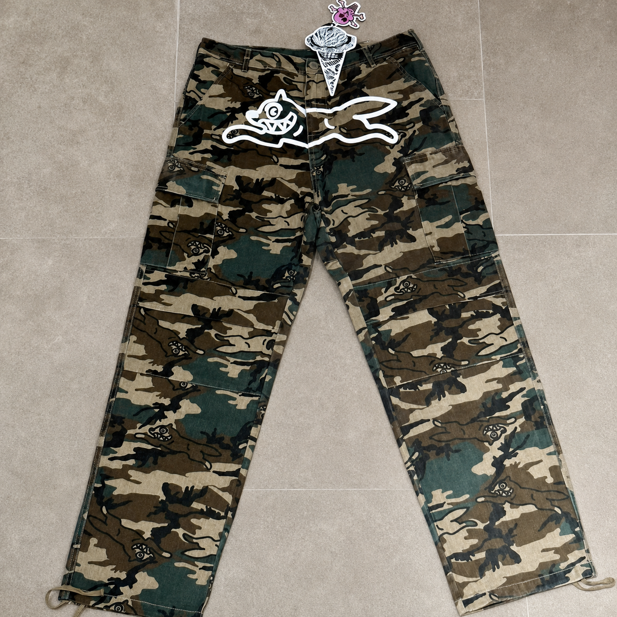 [New] Billionaire Boys Club BBC x IceCream Camou Cargo Pants