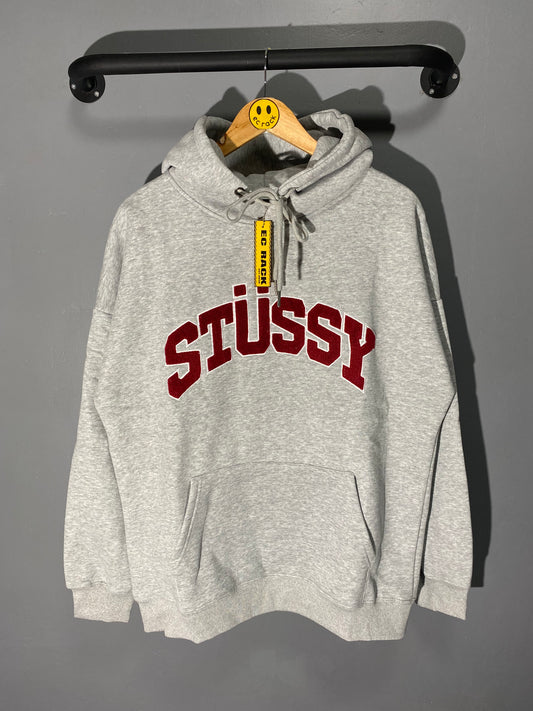 [New] Stussy Logo Hoodie (Gray)