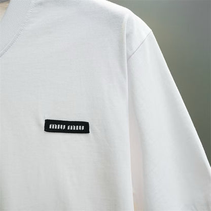 [New] MiuMiu Basic Logo Tee