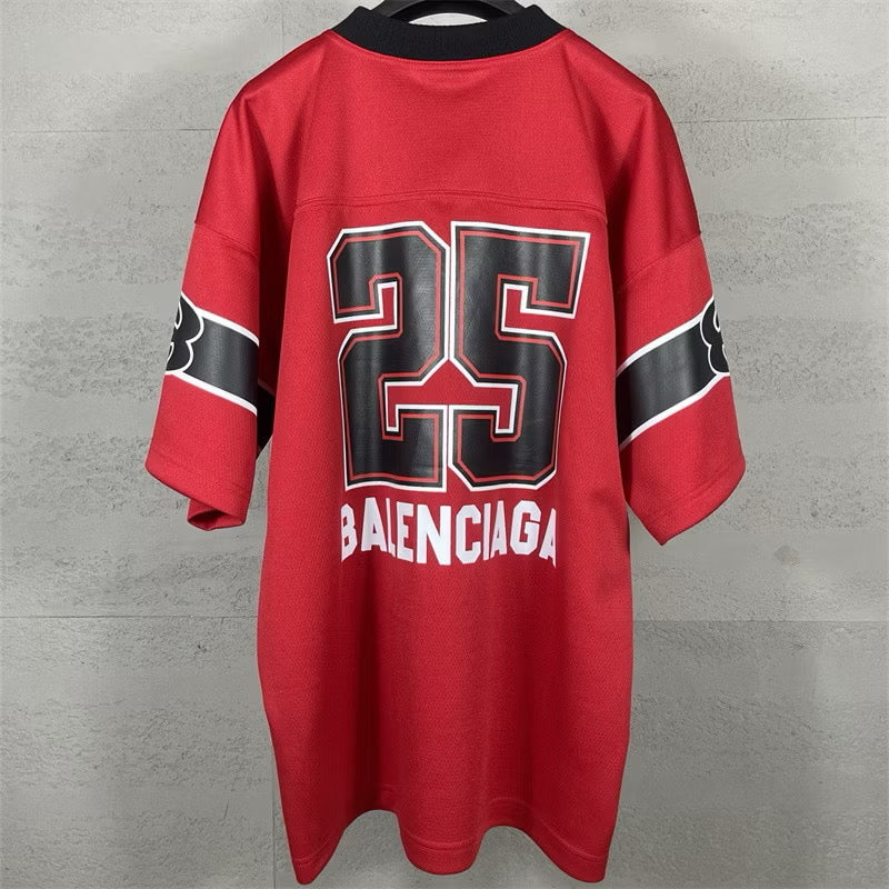 [New] Balenciaga '25' Football Jersey Tee