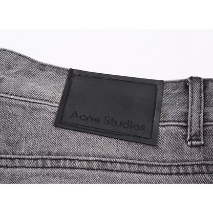 [New] Acne Studios Black Denim Wide Jeans