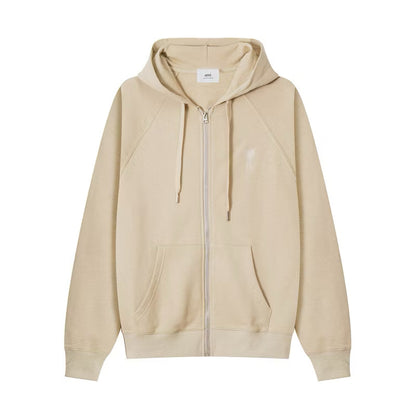 New] Ami Mini Logo Zip Up Hoodie