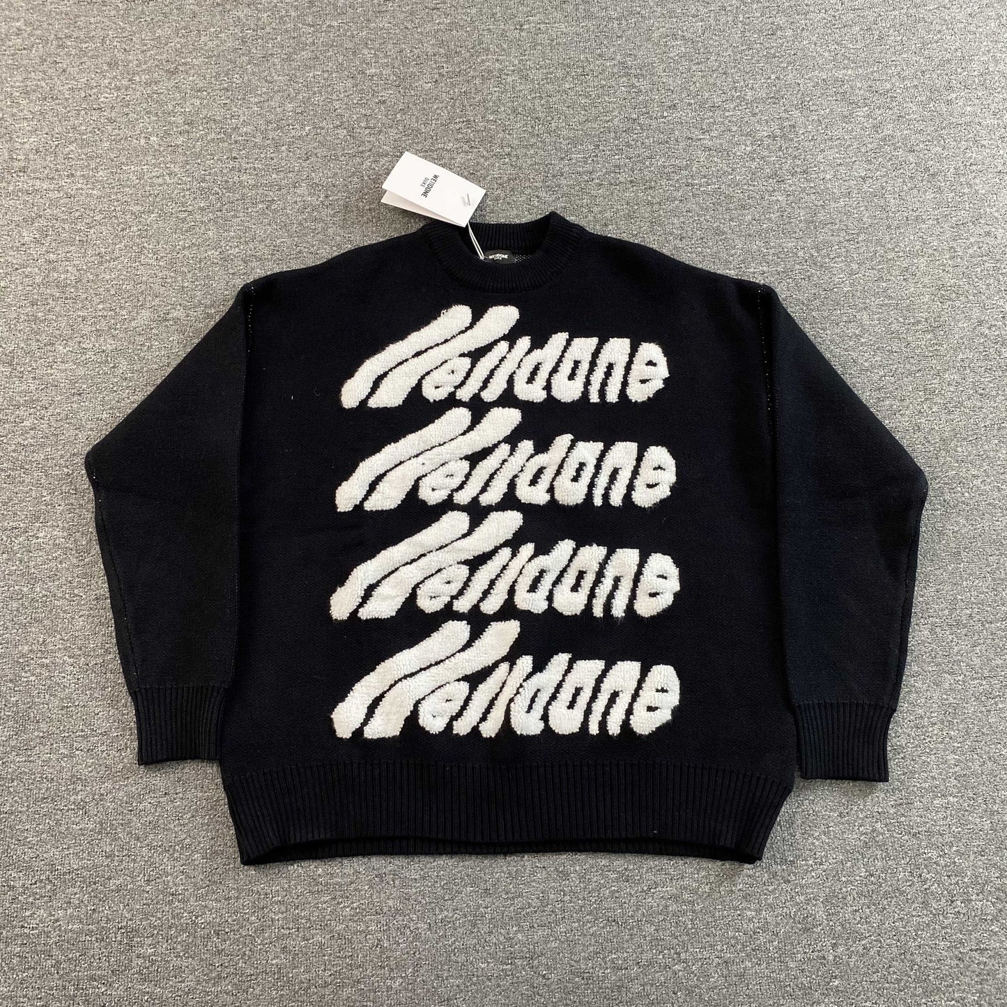 [New] Welldone Logo Knit Sweater
