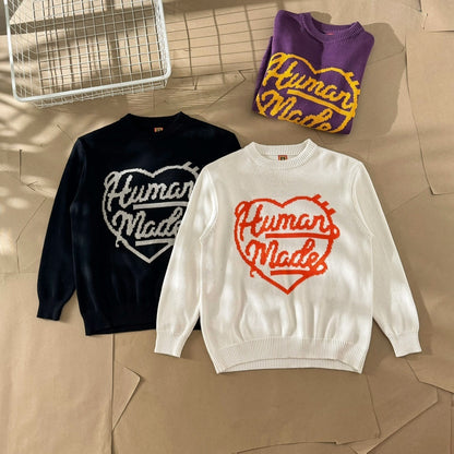[New] Human Made Heart Logo Knitted Sweater