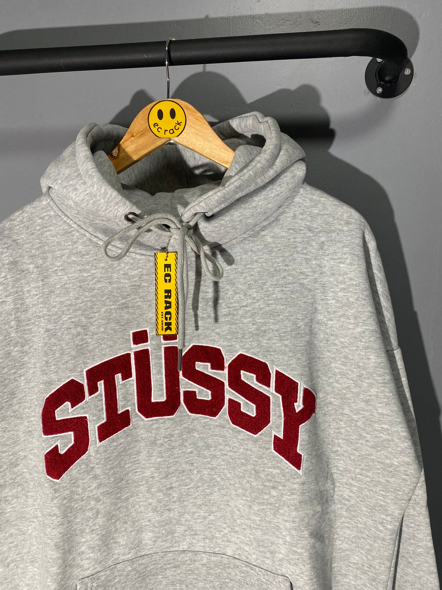 [New] Stussy Logo Hoodie (Gray)