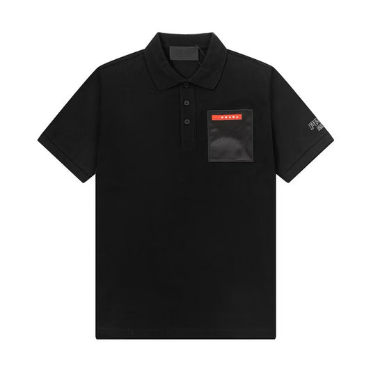 [New] Prada Technical Nylon Pocket Polo Shirt