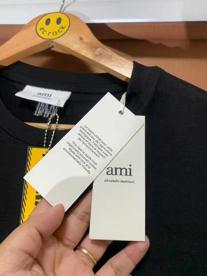 Ami Heart Logo Tee (Black/White)