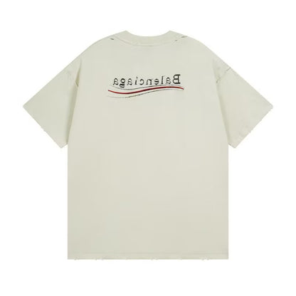 [New] Balenciaga Logo Distressed Tee