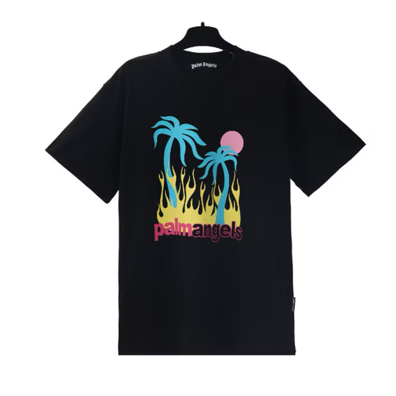 [New] Palm Angels 'Flame Palm Tree' Tee