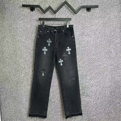[New] Chrome Hearts Denim Pants (Black)