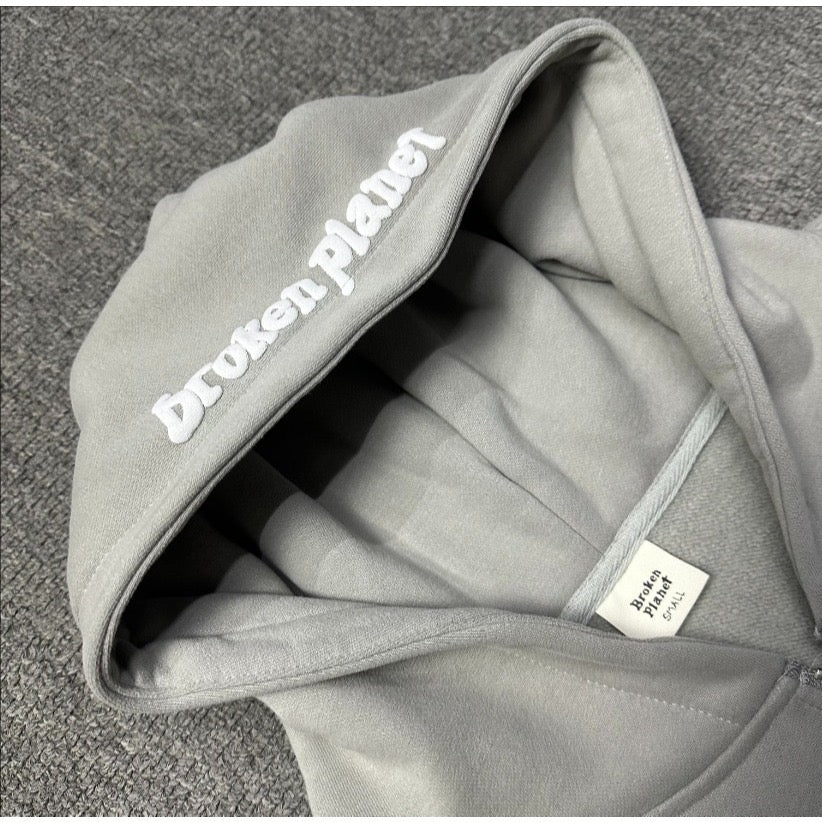 [New] Broken Planet 'Stoned Gray' Zip Hoodie and Pants