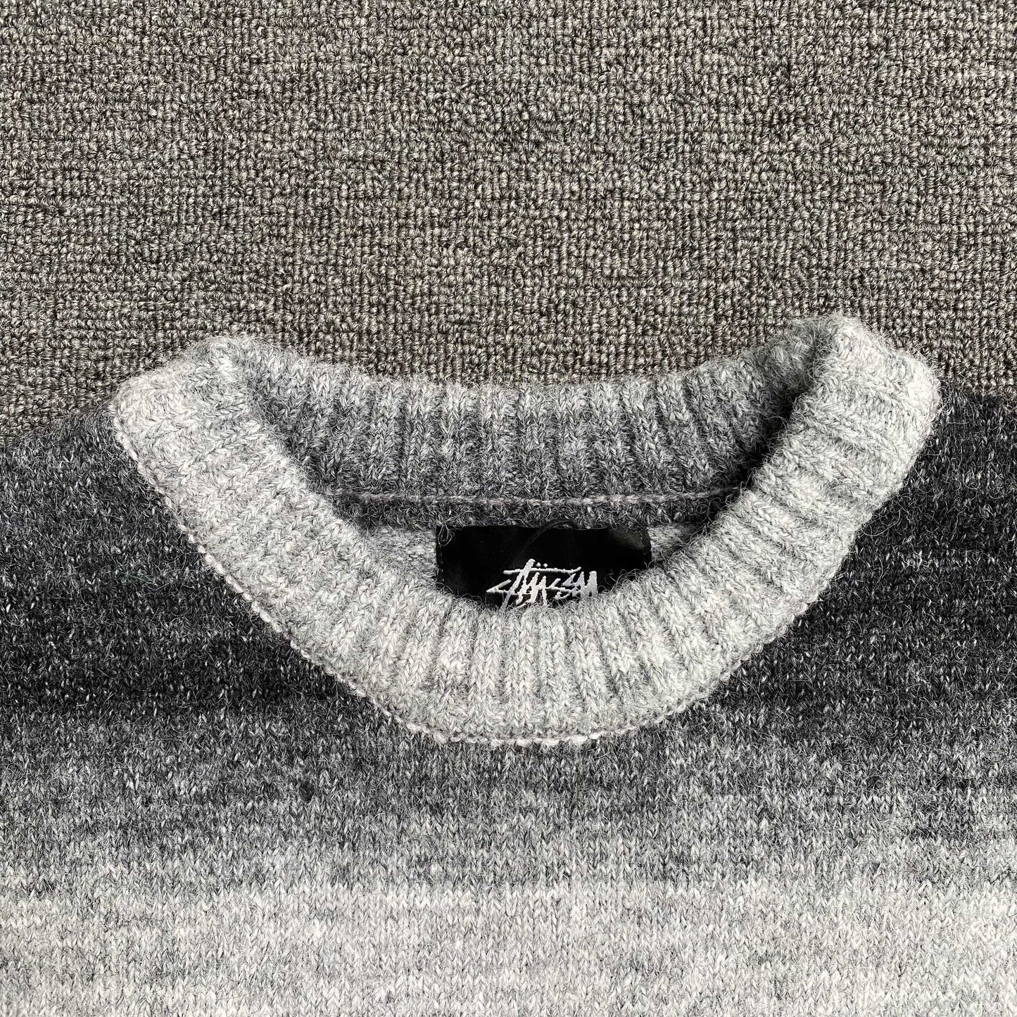 [New] Stussy Stripe Wool Sweatshirt