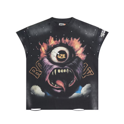 [New] Roughplay Eyes Oversized Sleeveless Tee