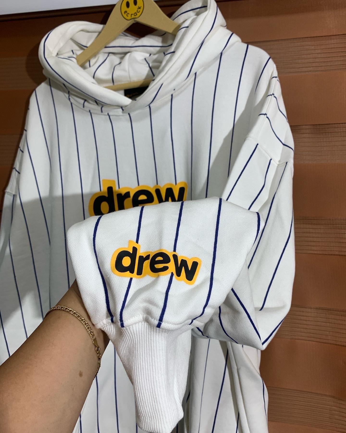 Drew House Script Navy Pinstripe Hoodie