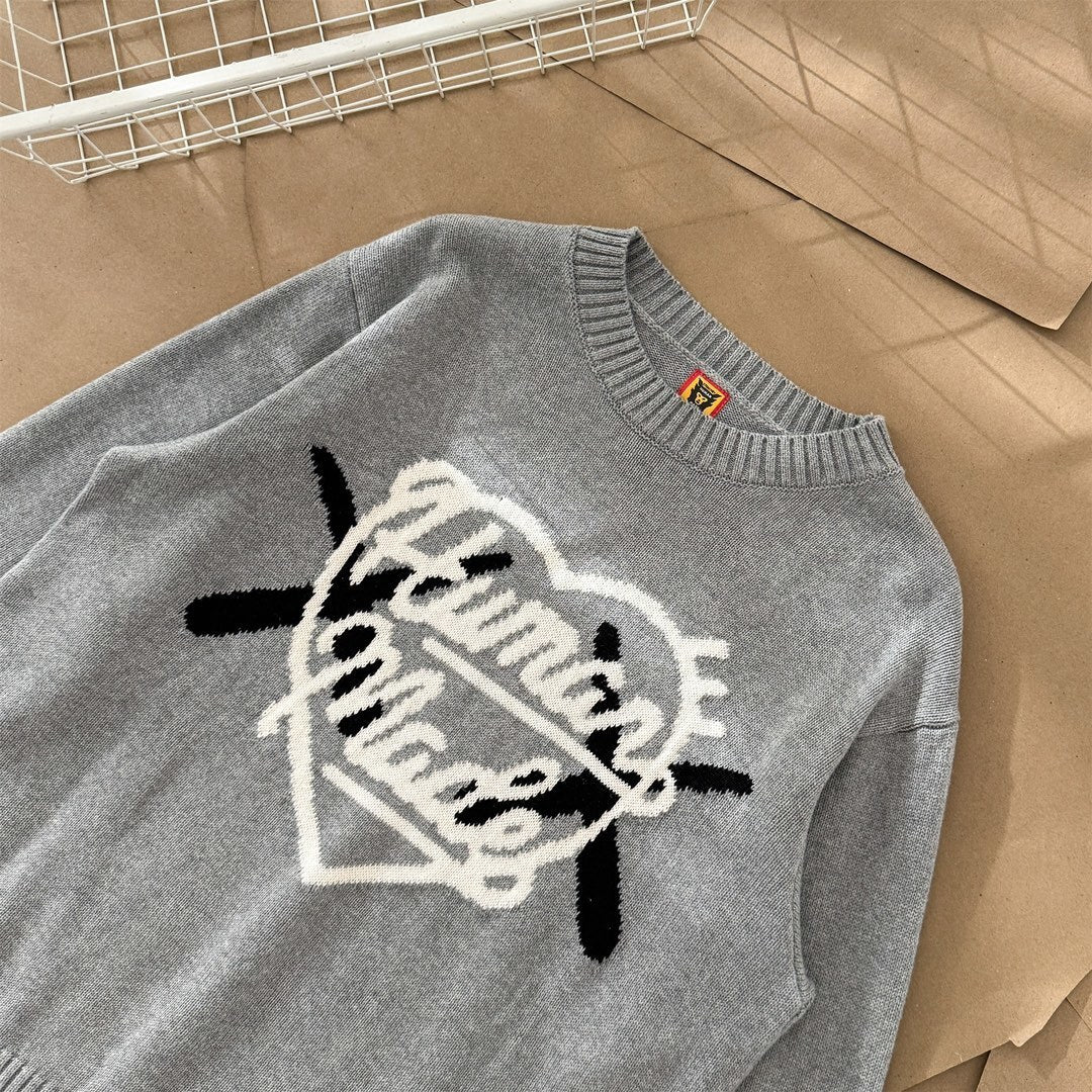 [New] Human Made x Kaws Logo Knitted Sweater