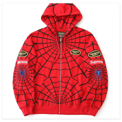[New] Supreme Vanson SpiderMan Hoodie