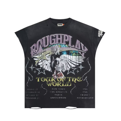 [New] Roughplay Tour of the World Oversized Sleeveless Tee