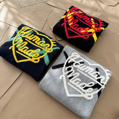 [New] Human Made x Kaws Logo Knitted Sweater