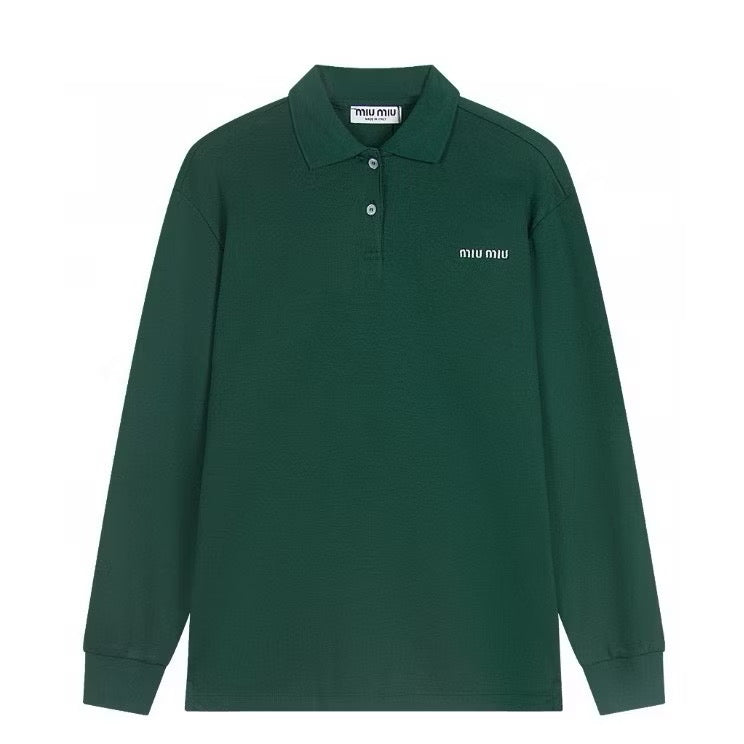 [New] Miumiu Pique Polo Shirt