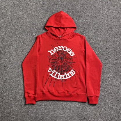 [New] Spider 555 'Heroes Villains' Hoodie
